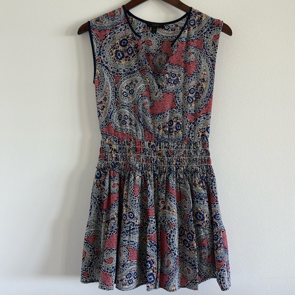 J. Crew Paisley Silk Dress 00P - Picture 2 of 7